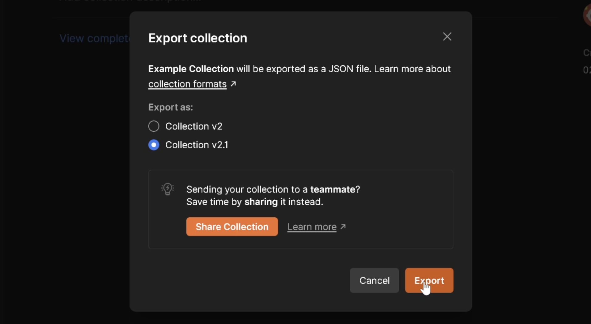 Export Collection